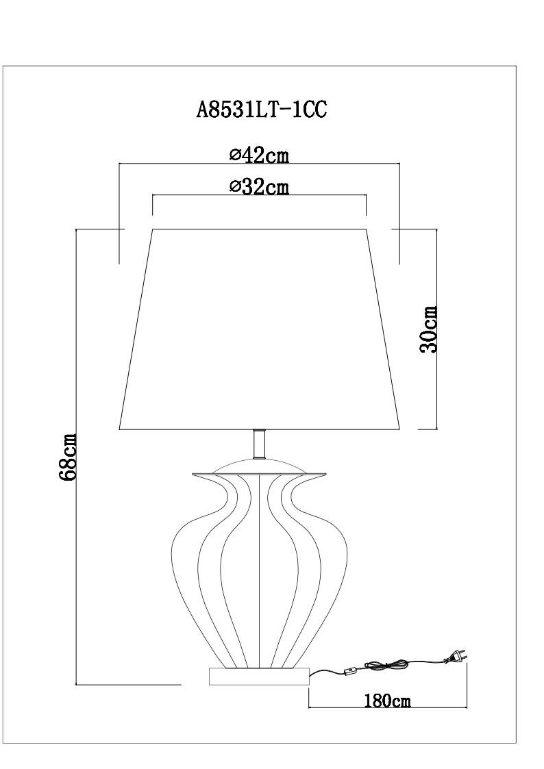 Настольная лампа Arte Lamp SHELDON A8532LT-1CC в Санкт-Петербурге