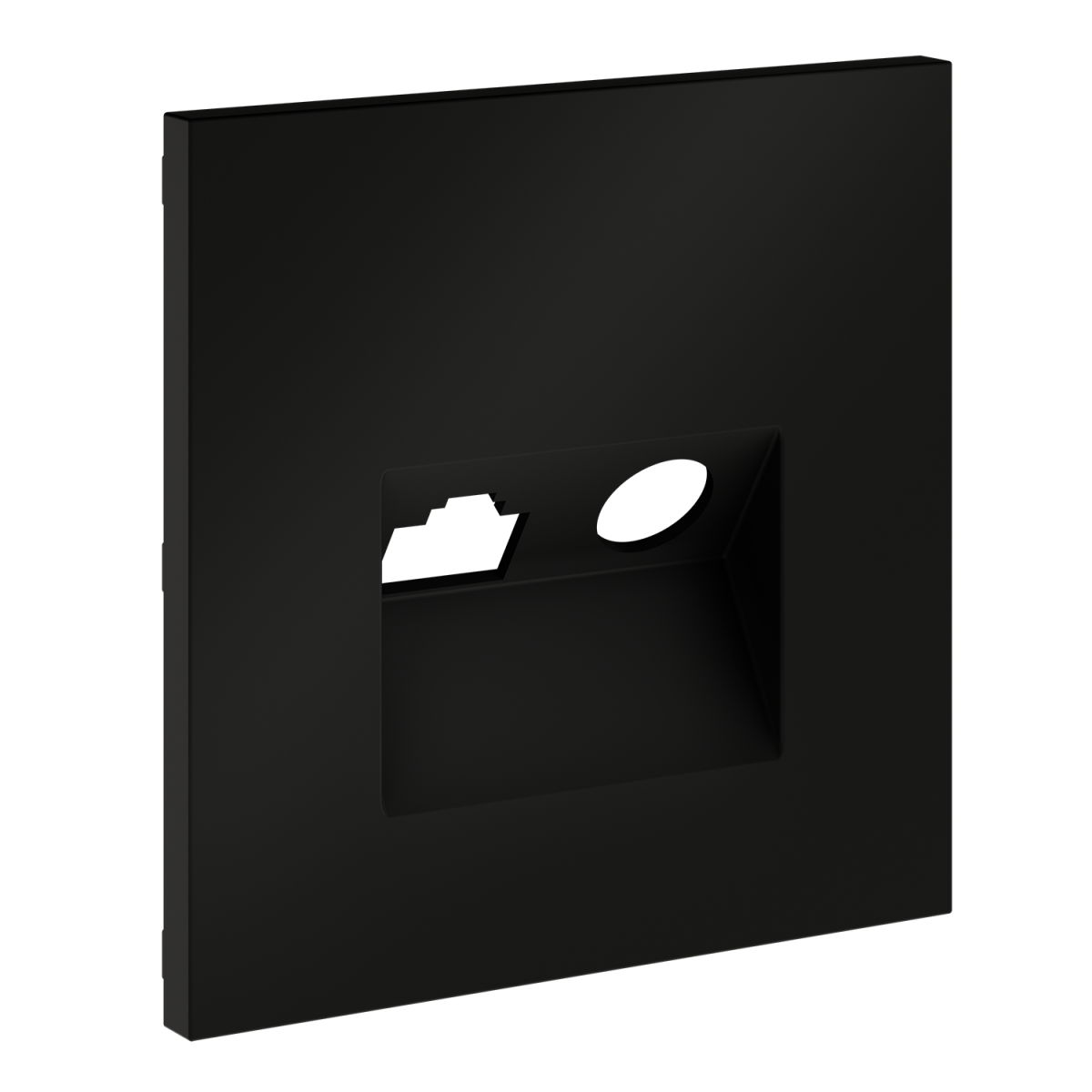 Накладка для розетки TV+RJ45 кат. 6 Voltum S70 (черный матовый) VLS002708 в Санкт-Петербурге