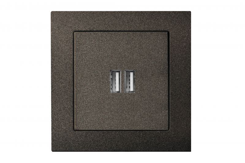 Розетка USB двойная для зарядки умная 5V(3,4А) Liregus Epsilon 28-1136 в Санкт-Петербурге