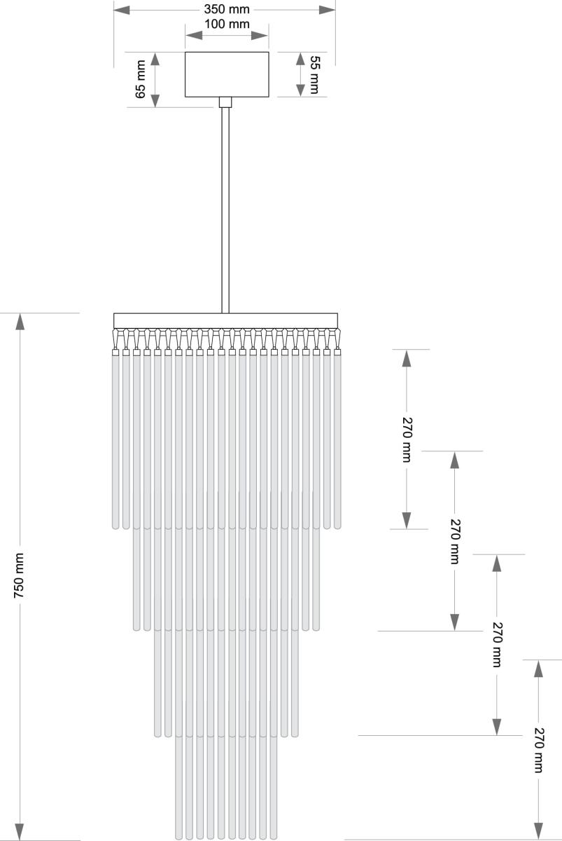 Люстра на штанге Kutek Filago FIL-ZW-10(P)350/270 в #REGION_NAME_DECLINE_PP#
