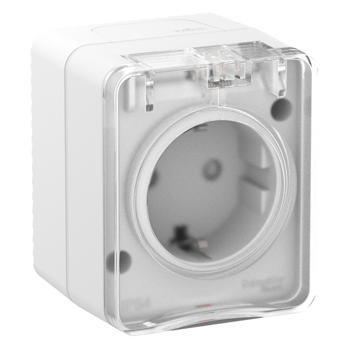 Наруж Белый Розетка с/з со шт., 16А 250B IP54 Systeme Electric AtlasDesign Profi54 ATN540145 в Санкт-Петербурге