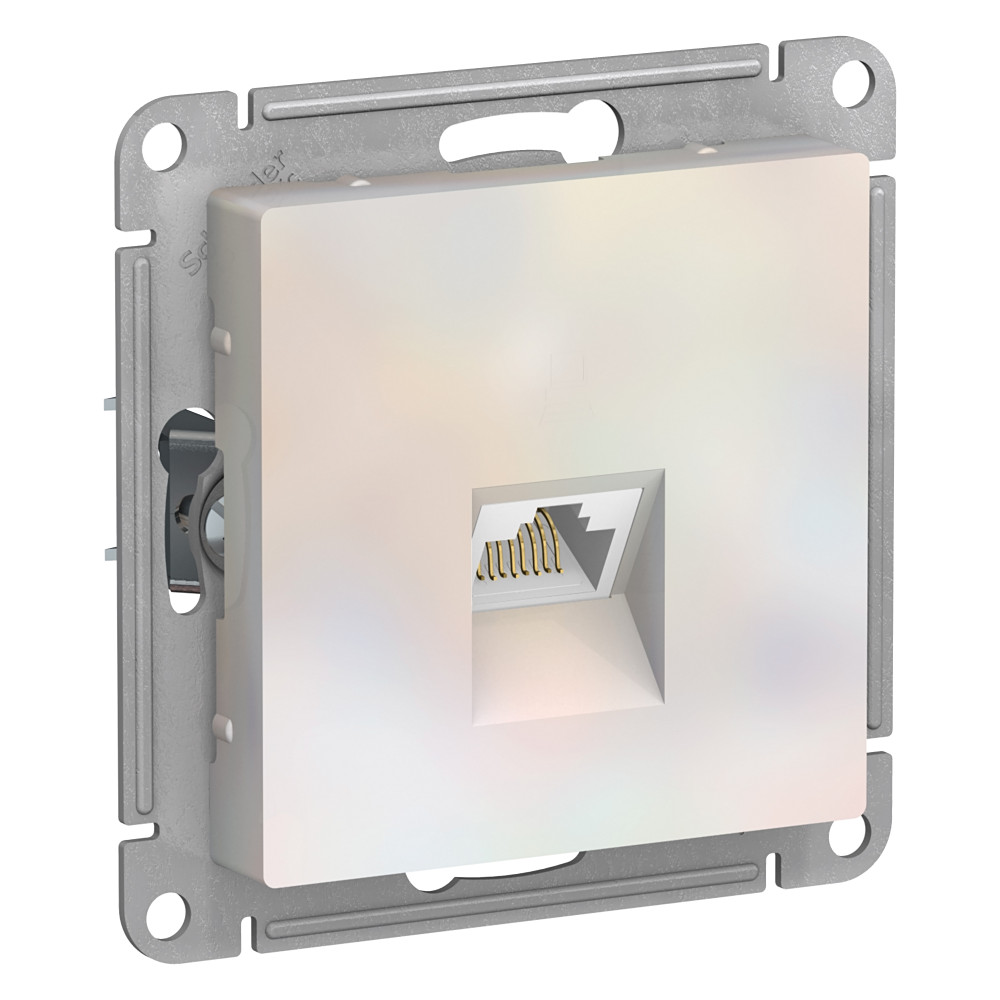 Розетка компьютерная RJ45, кат. 6A, механизм Systeme Electric AtlasDesign Жемчуг ATN000486 в Санкт-Петербурге