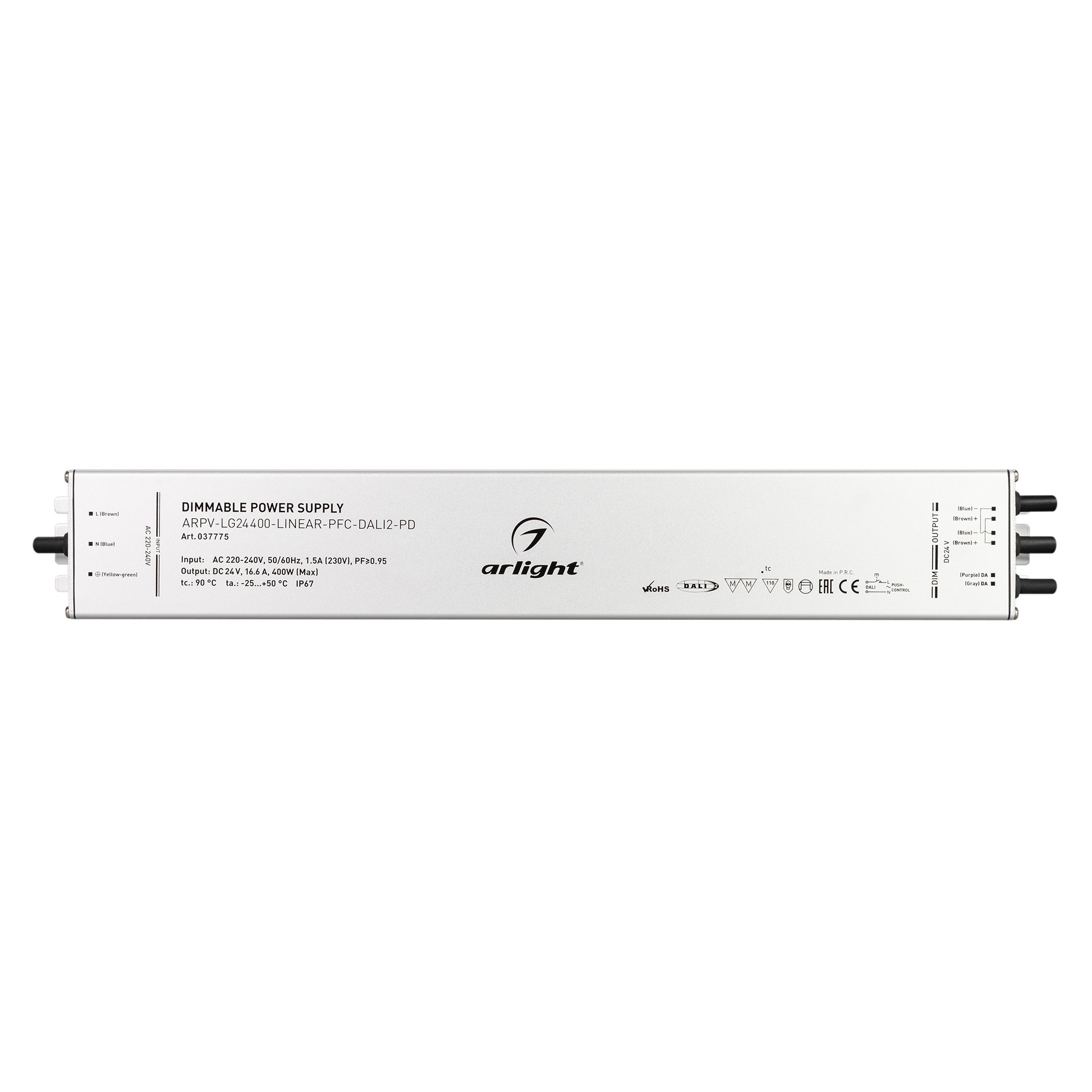 Блок питания Arlight ARPV-LG24400-LINEAR-PFC-DALI2-PD (24V, 16.7A, 400W) 037775 в Санкт-Петербурге