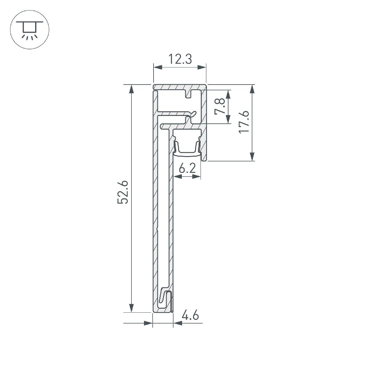 Профиль Arlight PLINTUS-H54B-2000 BLACK 046140 в Санкт-Петербурге