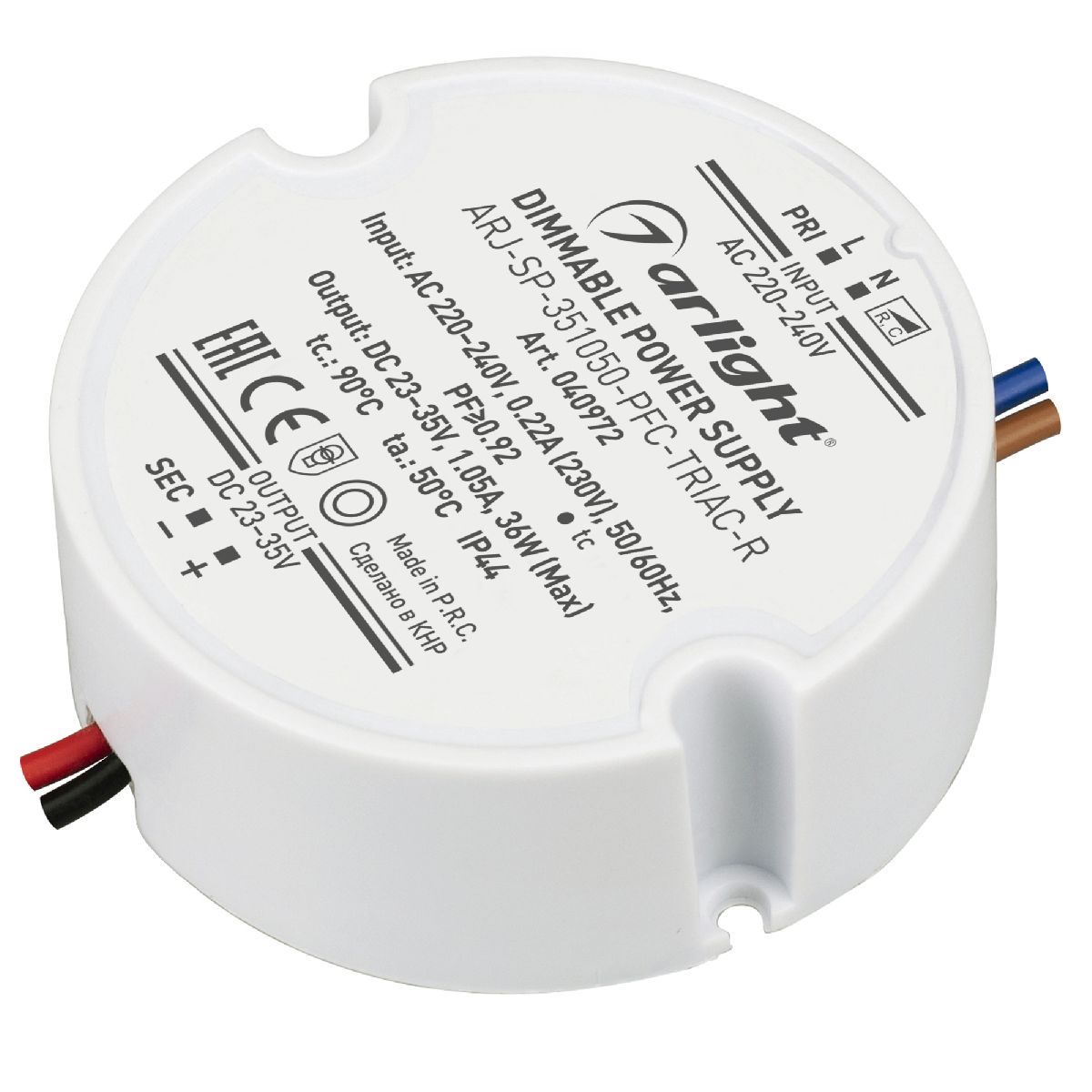 Блок питания Arlight ARJ-SP-351050-PFC-TRIAC-R (36W, 23-35V, 1050mA) 040972 в #REGION_NAME_DECLINE_PP#