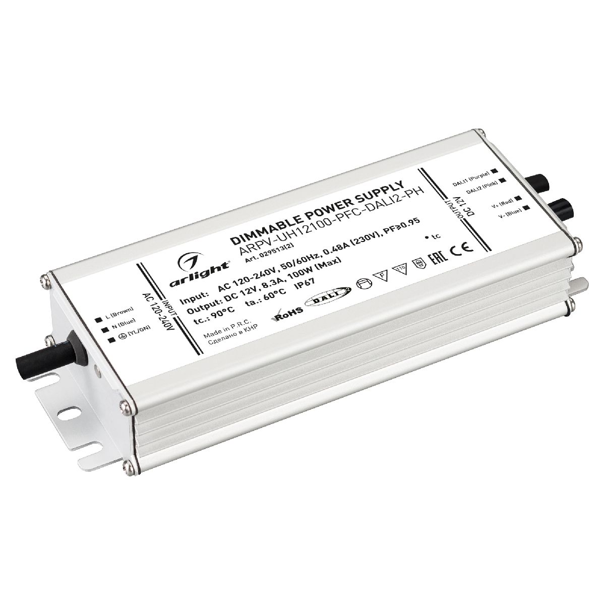 Блок питания для светодиодной ленты Arlight ARPV-UH12100-PFC-DALI2-PH 029513(2) в Санкт-Петербурге