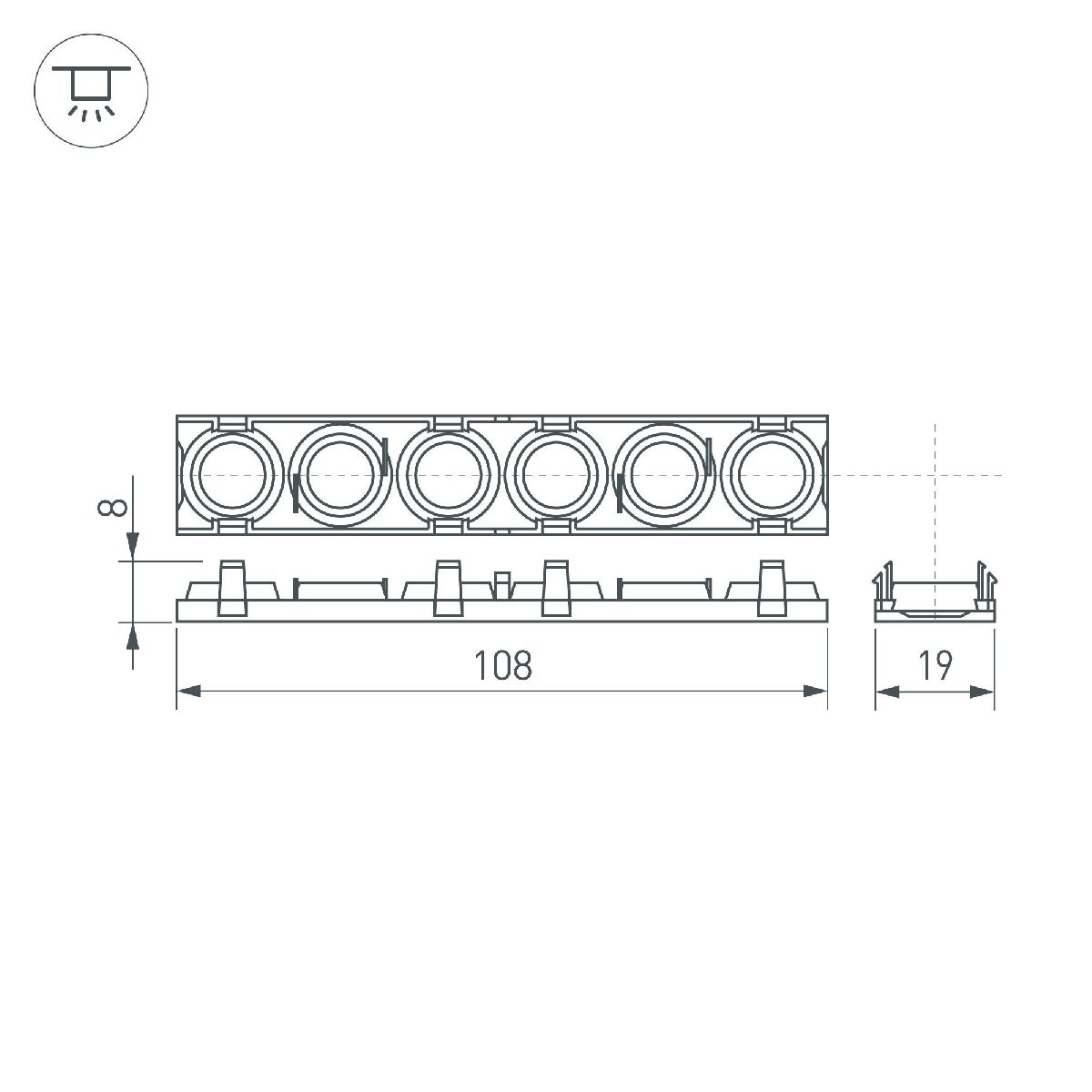 Экран линзованный Arlight SL-LINE-W20-30deg-540 041791 в Санкт-Петербурге