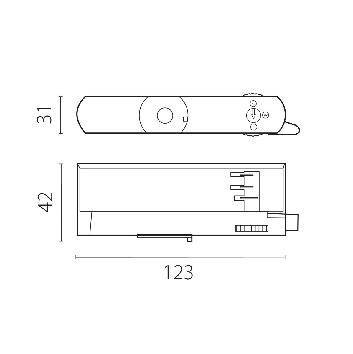 Адаптер с драйвером с DIP-switch для трековой системы Quattro Lightstar 594037 в #REGION_NAME_DECLINE_PP#