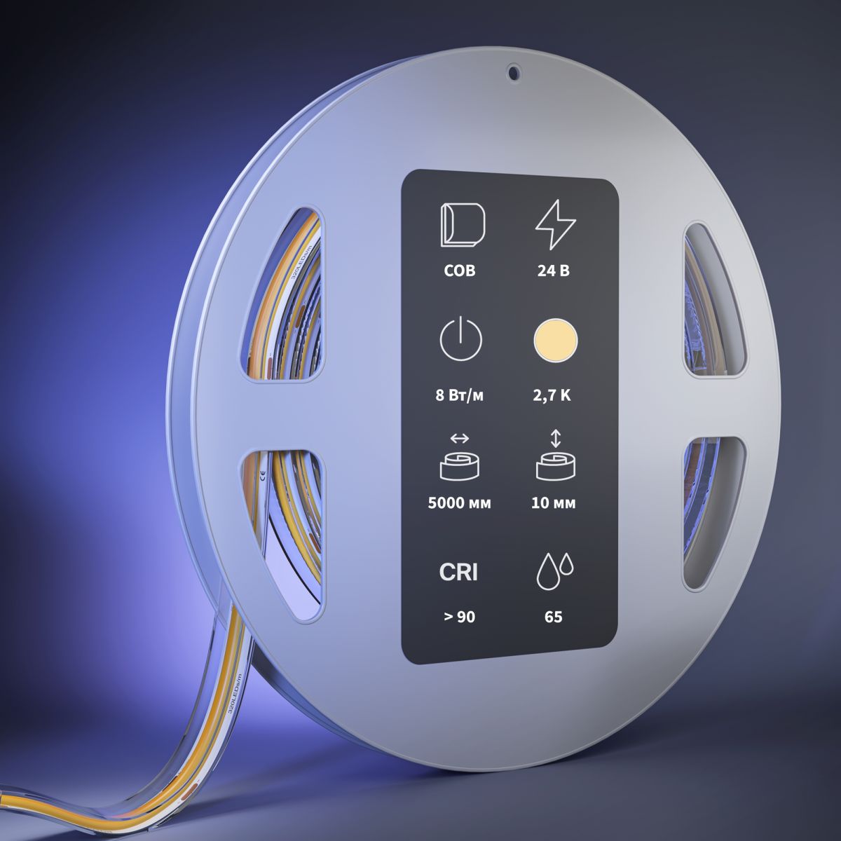 Светодиодная лента Maytoni Led Strip 24В COB 8Вт/м 2700К 5м IP 65 201297 в Санкт-Петербурге