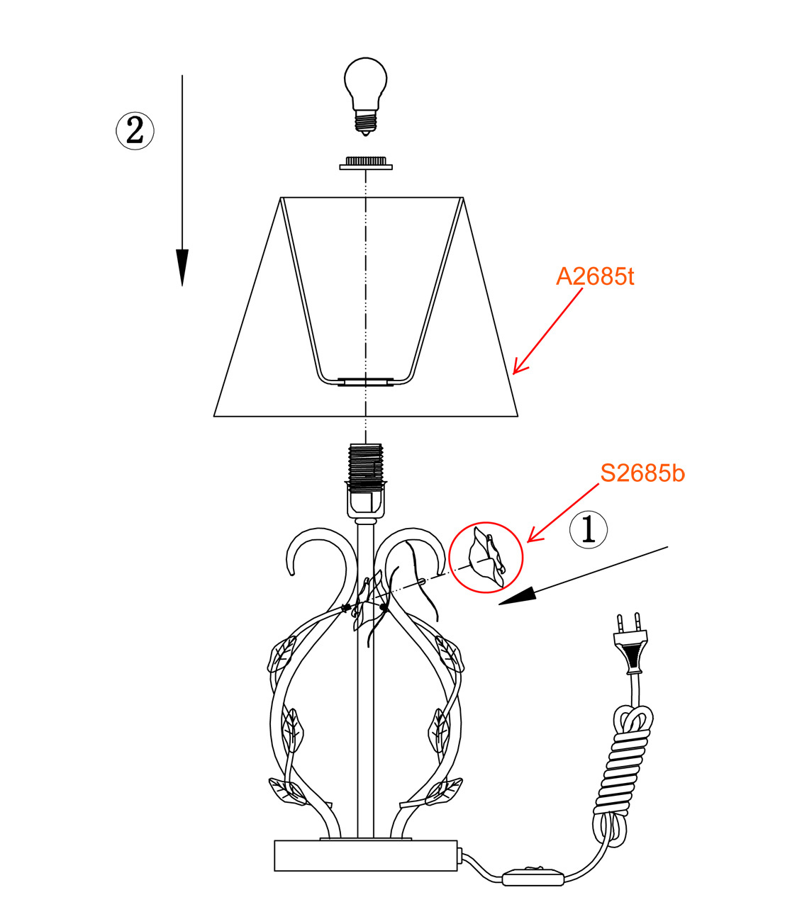 Настольная лампа Odeon Light Padma 2685/1T в Санкт-Петербурге