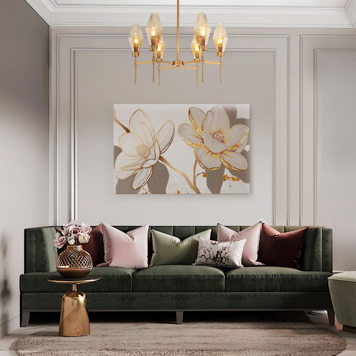 Люстра на штанге Eurosvet Prism 60143/6 латунь a061936 в Санкт-Петербурге