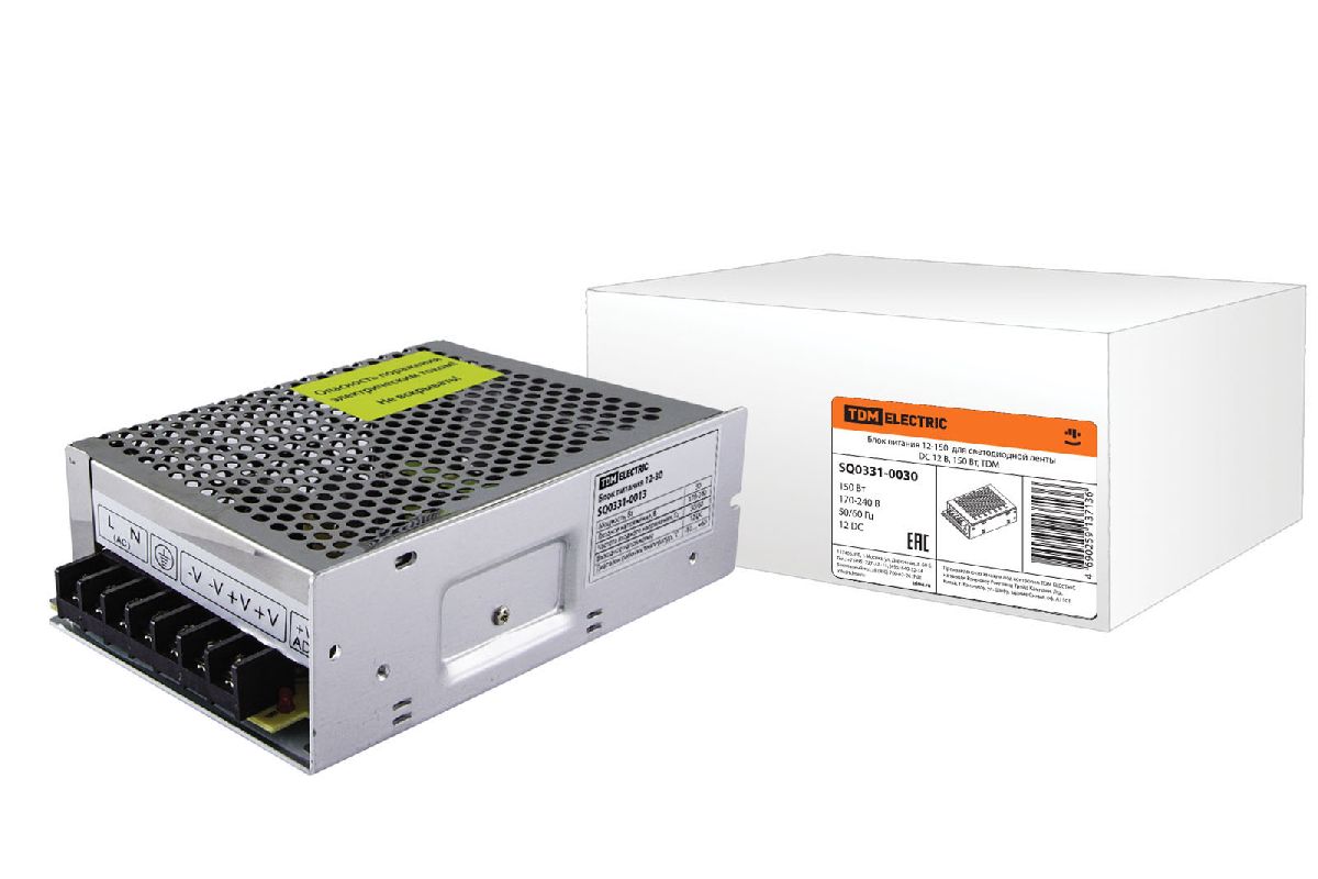 Блок питания TDM Electric 150Вт DC12В 12.5A IP20 SQ0331-0030 в Санкт-Петербурге
