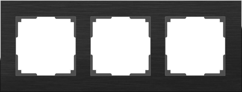 Рамка Werkel Aluminium на 3 поста алюминий черный WL11-Frame-03 4690389110467 в Санкт-Петербурге