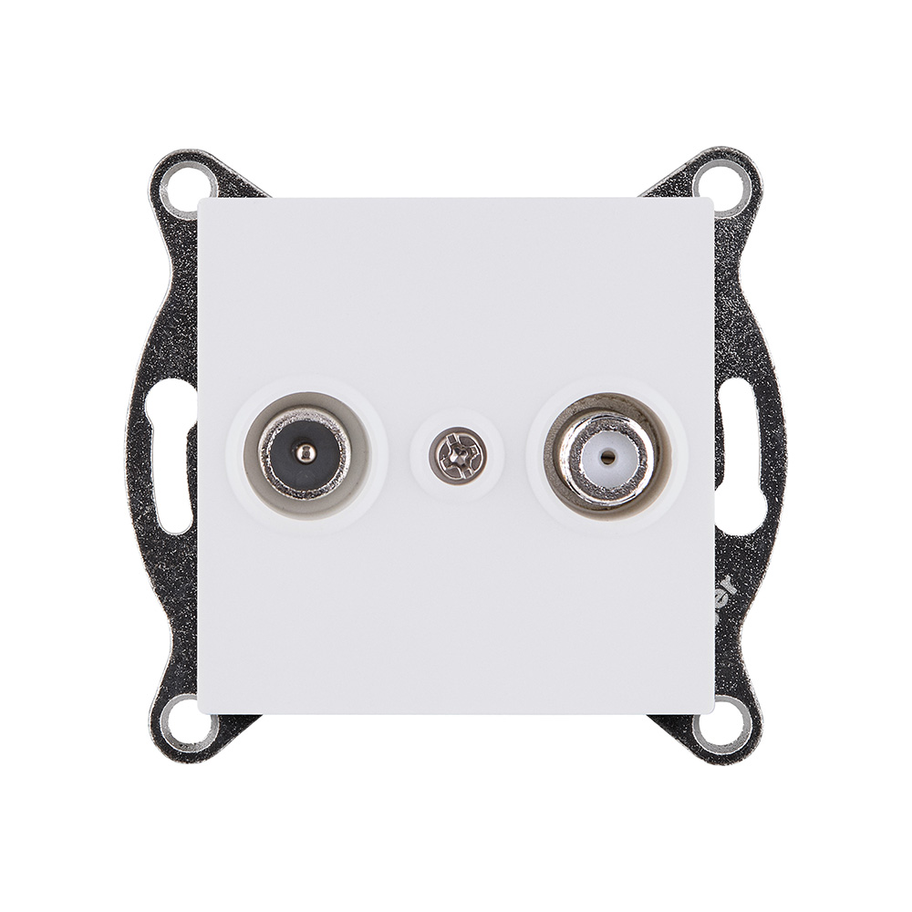 Розетка двойная TV (мама) + спутниковая SAT, белый матовый Kollinger REA-035WM для Aspekt, Eleganz, Reflex в #REGION_NAME_DECLINE_PP#