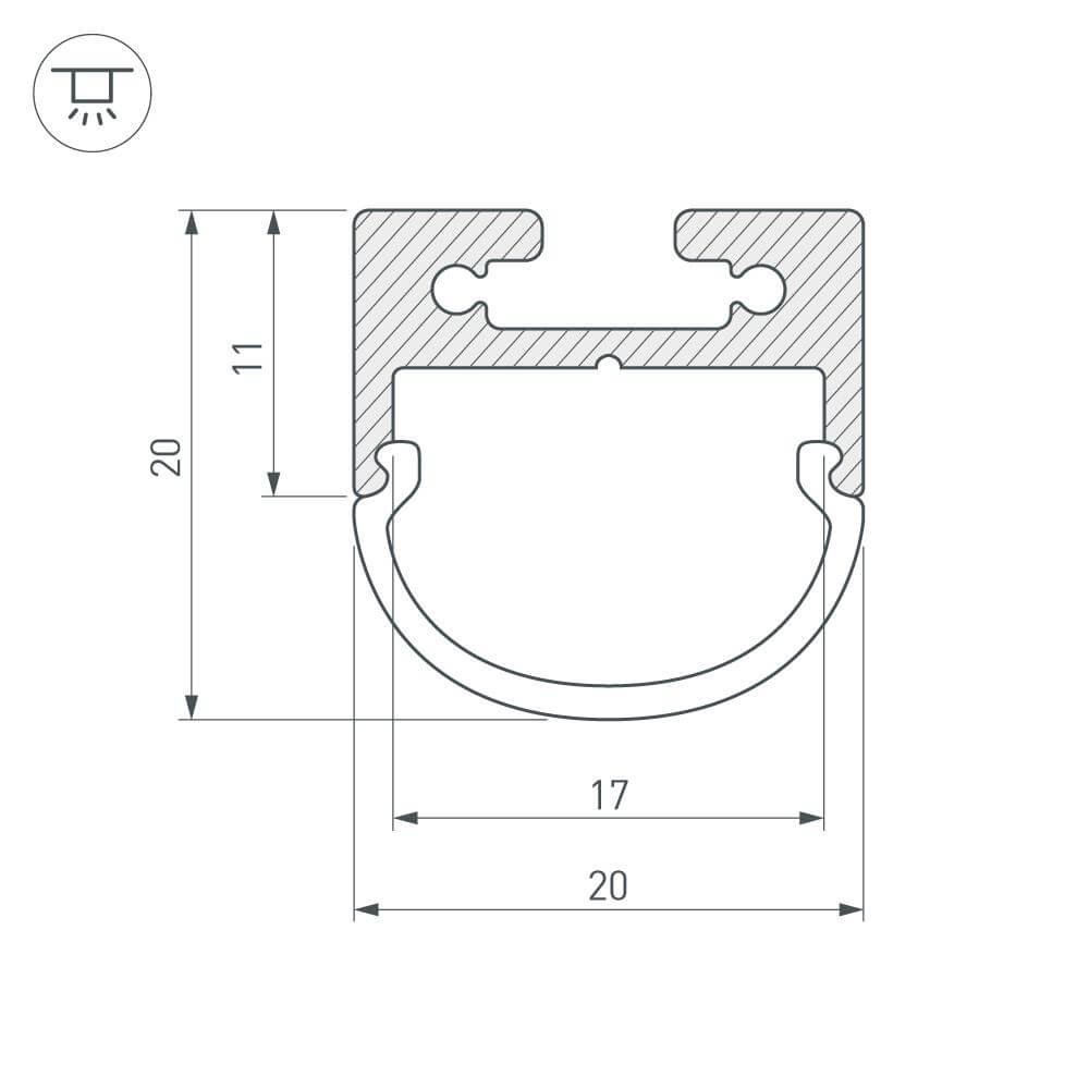 Экран Arlight SL-LINE-2011-2000 Round OPAL 019259 в Санкт-Петербурге