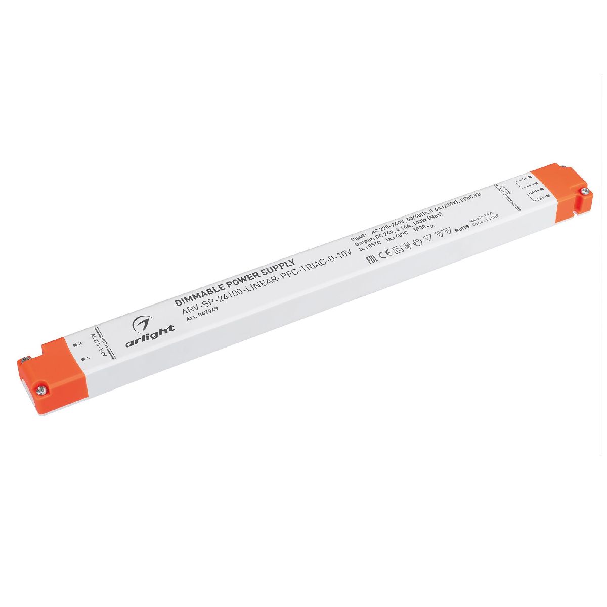 Блок питания Arlight ARV-SP-24100-LINEAR-PFC-TRIAC-0-10V (24V, 4.16A, 100W) 047949 в Санкт-Петербурге