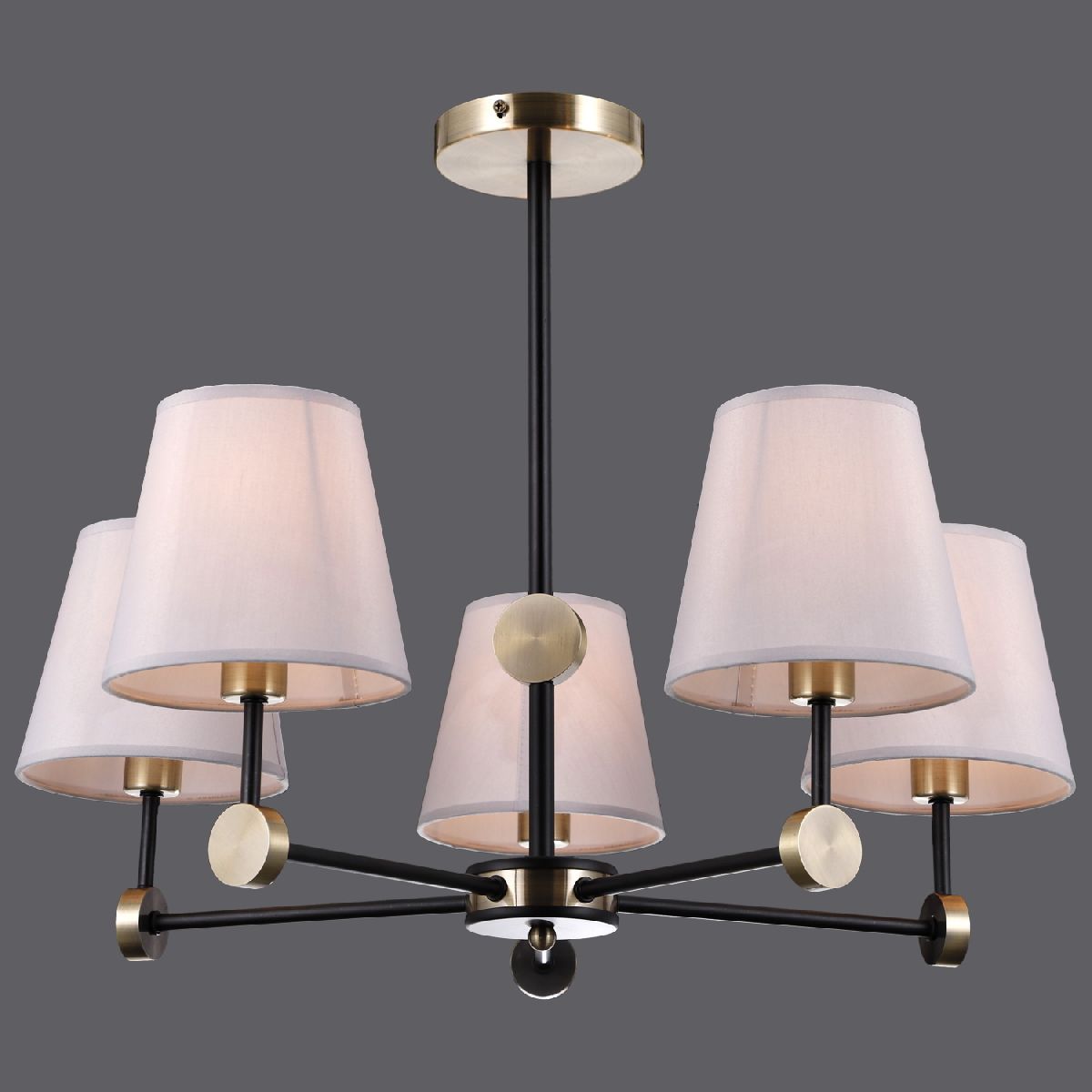 Люстра на штанге Illumico IL0394-5CSQ-24 BK AB CASTOR в Санкт-Петербурге