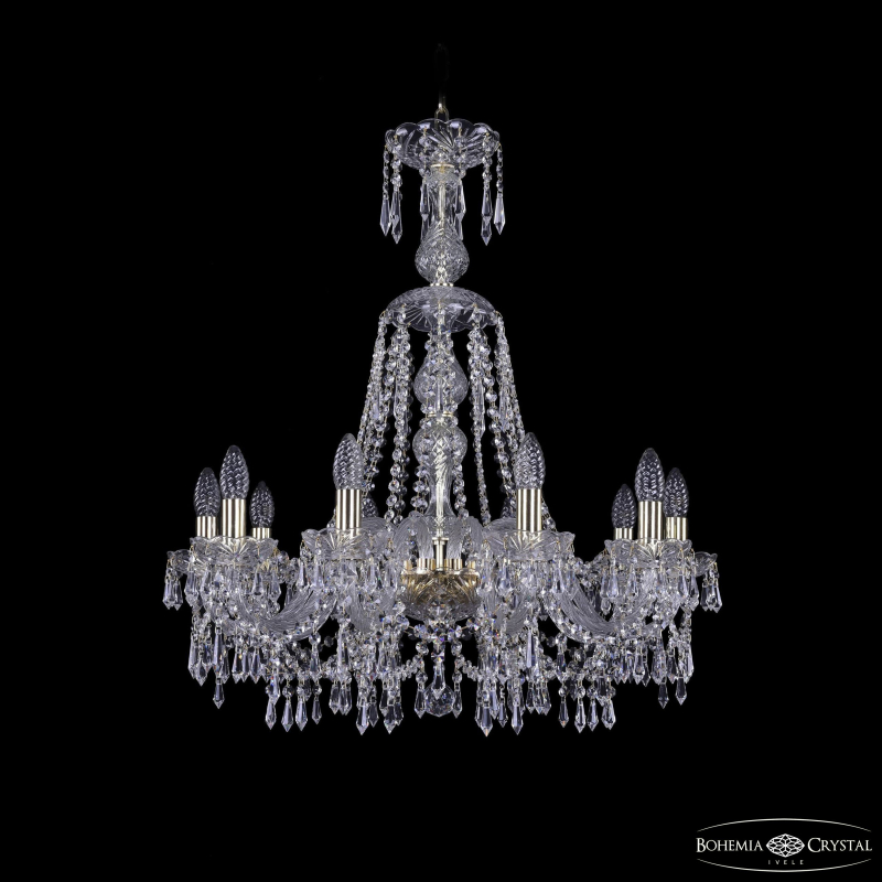 Подвесная люстра Bohemia Ivele Crystal 1403/10/240/XL-75 G в Санкт-Петербурге