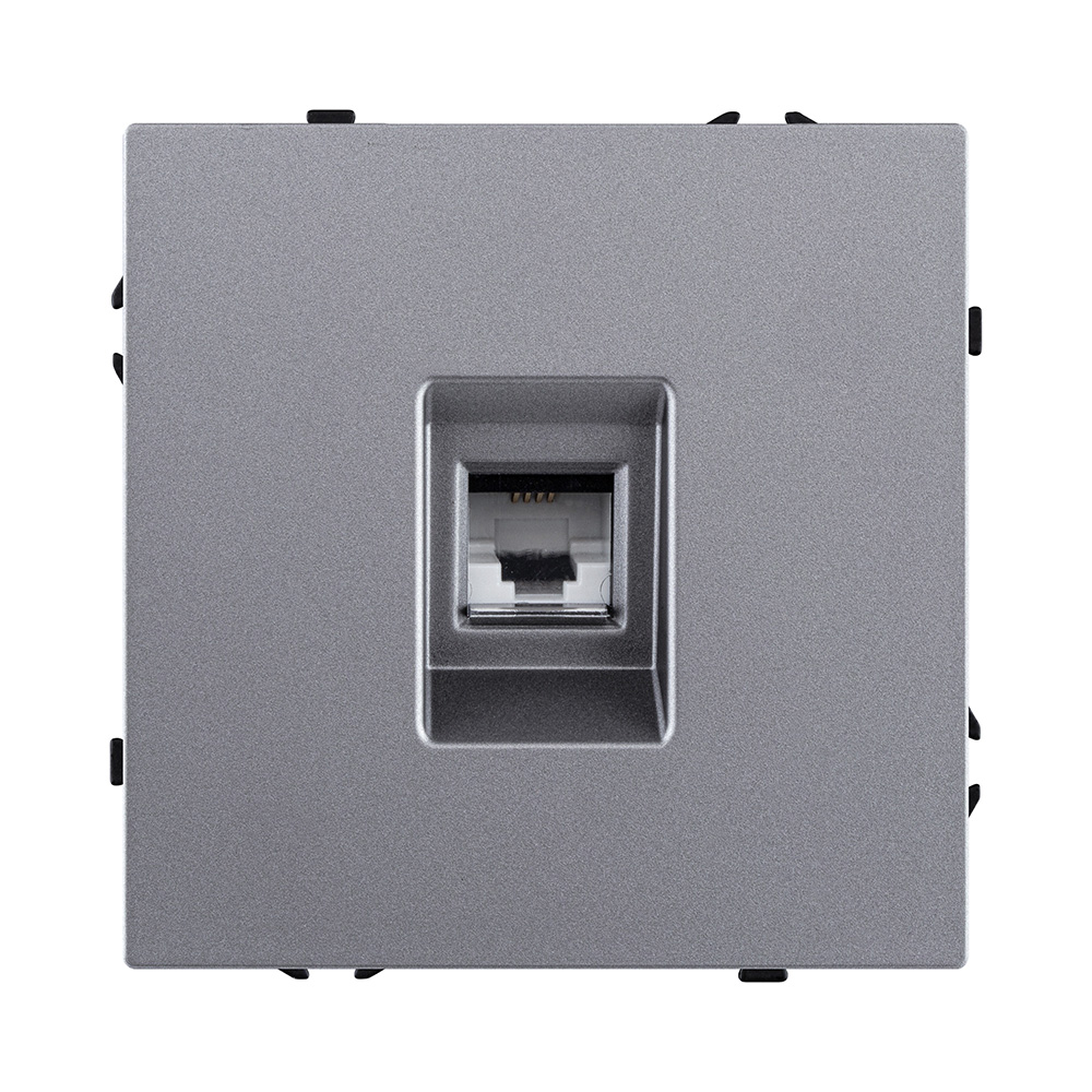 Розетка телефонная RJ11, серый Kollinger Eclipse EC-019GY в #REGION_NAME_DECLINE_PP#