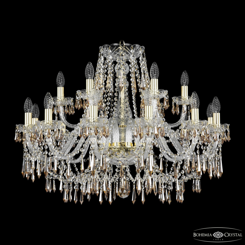 Подвесная люстра Bohemia Ivele Crystal 1403/12+6/300 G K721 в Санкт-Петербурге