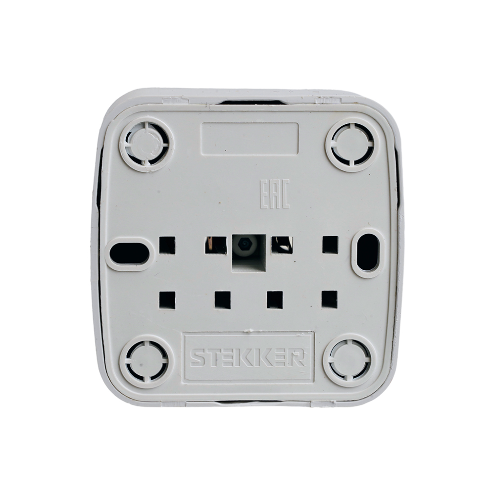 Розетка накладная 1-местная Stekker Basic PST10-501-20 50074 в Санкт-Петербурге