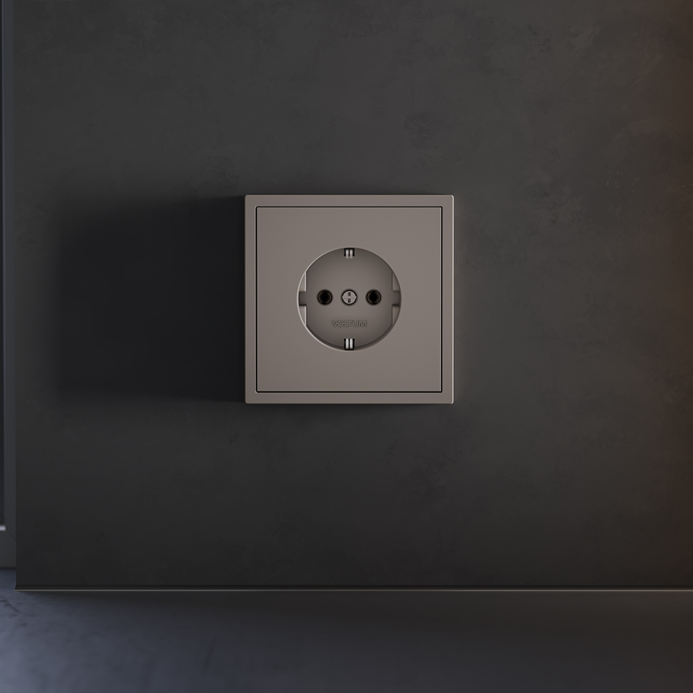 Накладка для розетки с заземлением Voltum S70 (капучино) VLS000614 в #REGION_NAME_DECLINE_PP#