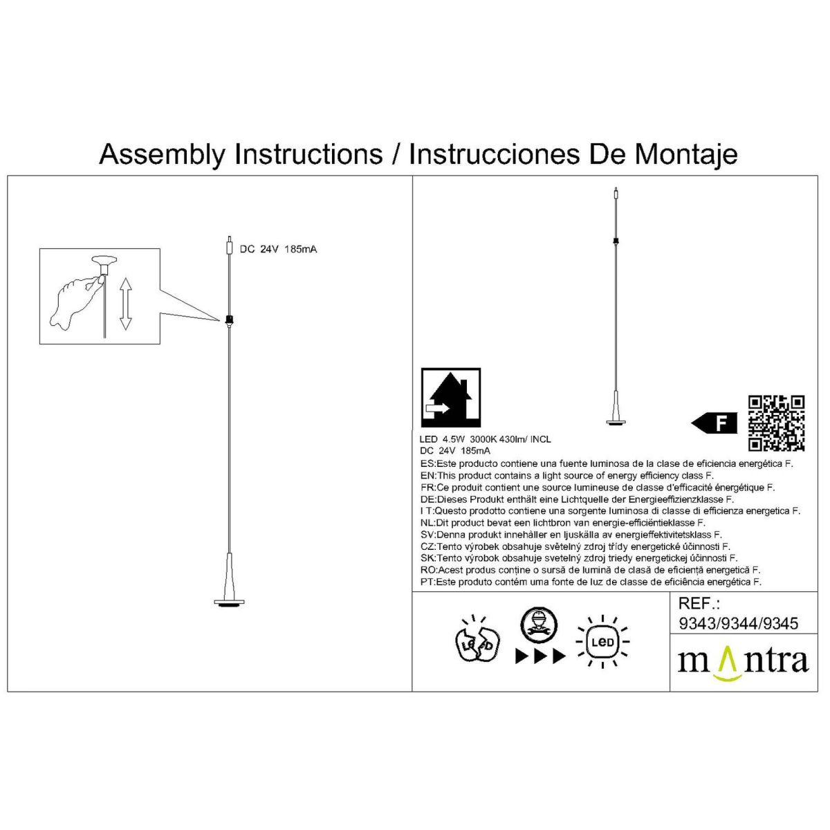 Подвес светодиодный без плафона и основания Mantra Andromeda 9344 в Санкт-Петербурге