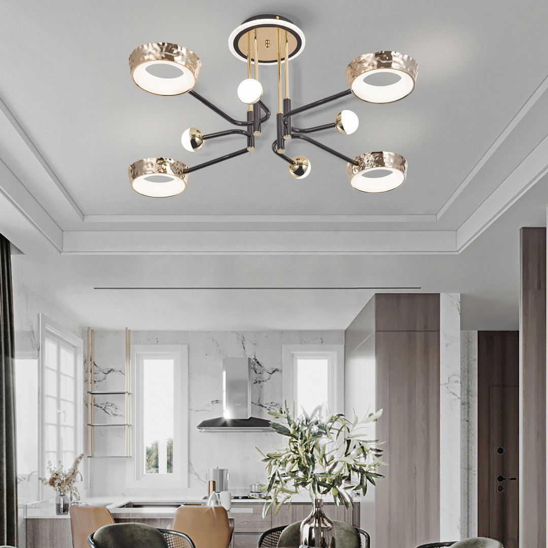 Потолочная люстра Arte Milano Ferrara 273210/8 BK/GD в #REGION_NAME_DECLINE_PP#