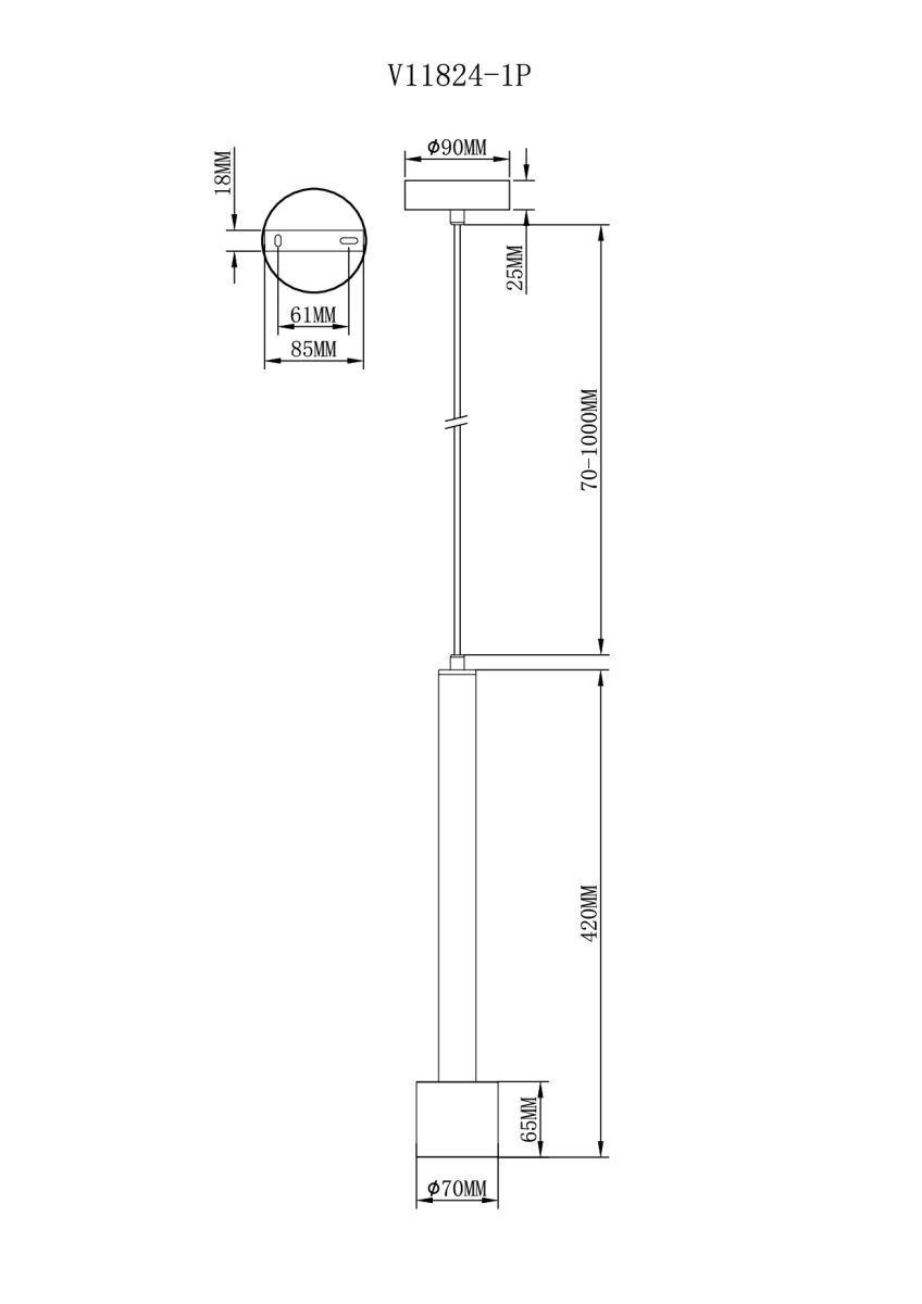 Подвесной светильник Moderli MaletV11824-1P в #REGION_NAME_DECLINE_PP#