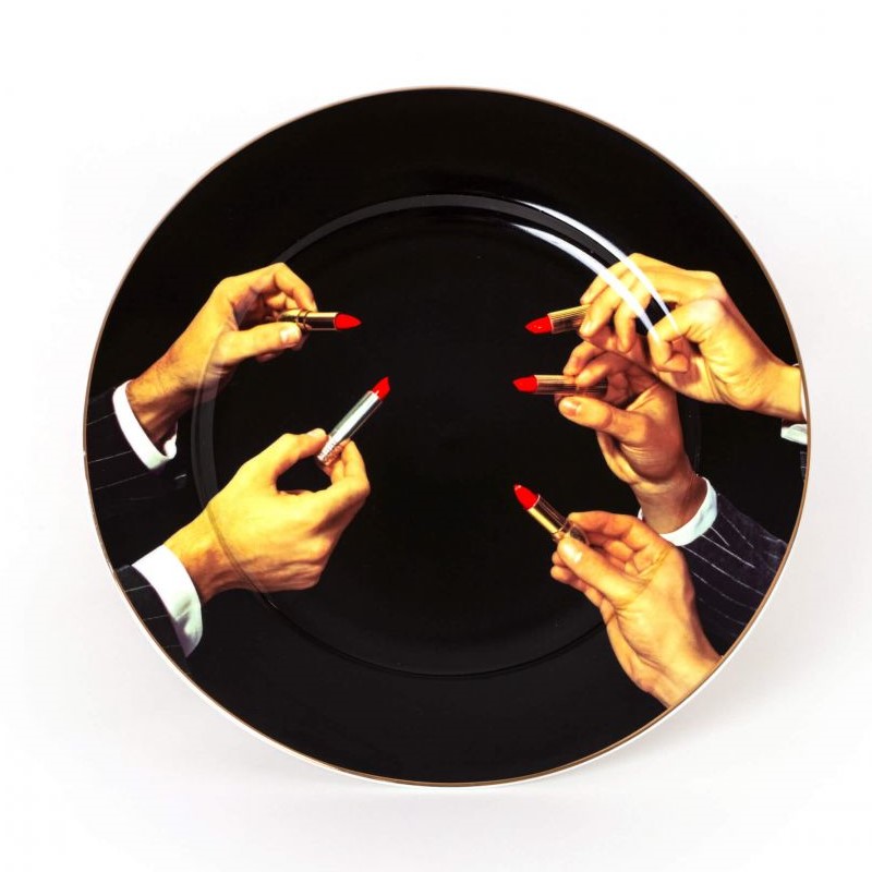 Тарелка Lipsticks Black Seletti Toiletpaper Porcelain 16914 в Санкт-Петербурге