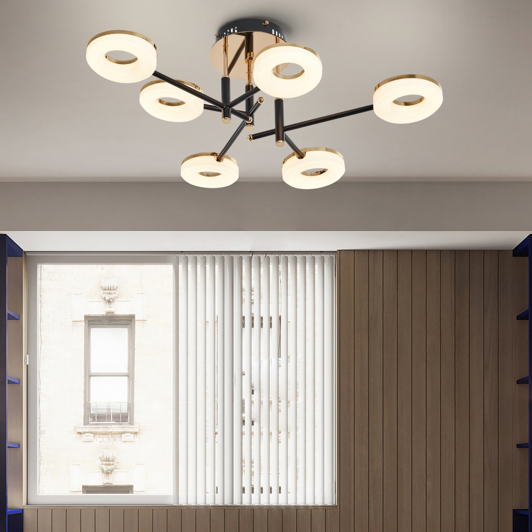 Потолочная люстра Arte Milano Ferrara 272999/6 BK/GD в #REGION_NAME_DECLINE_PP#