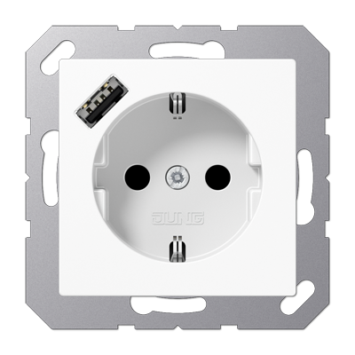 Розетка 2K+З USB Typ A Jung A1520-18AWW в Санкт-Петербурге