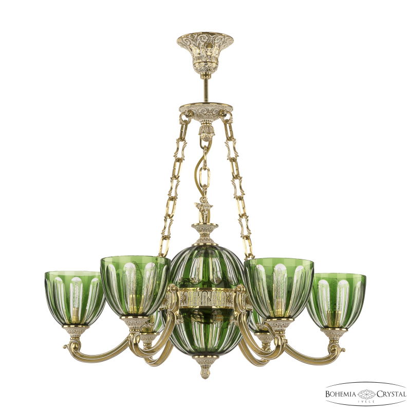 Подвесная люстра Bohemia Ivele Crystal Verona 72009P/6/175 GW P1 U Clear-Green/H-1H FA10S в Санкт-Петербурге