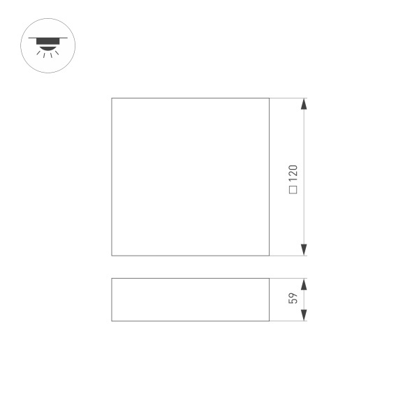 Накладной светильник Arlight SP-Quadro-S120x120-13W Warm3000 034776 в Санкт-Петербурге