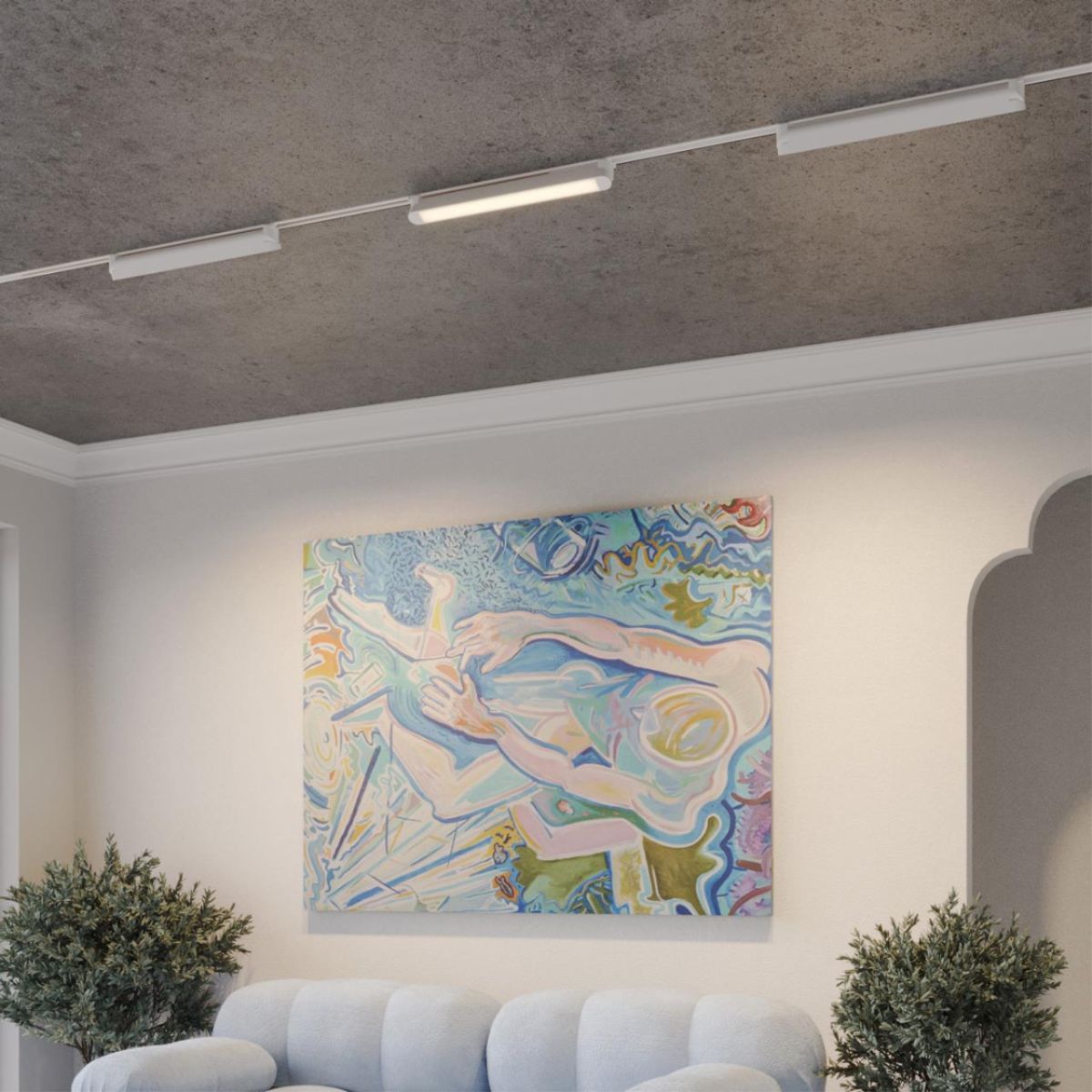 Трековый однофазный трехжильный светильник с переключателем цветовой температуры Novotech Port Iter 359798 в Санкт-Петербурге