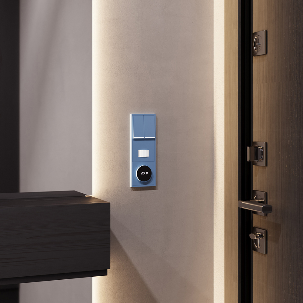 Клавиши для выключателя/переключателя двухклавишного с подсветкой Voltum S70 (деним) VLS000415 в Санкт-Петербурге