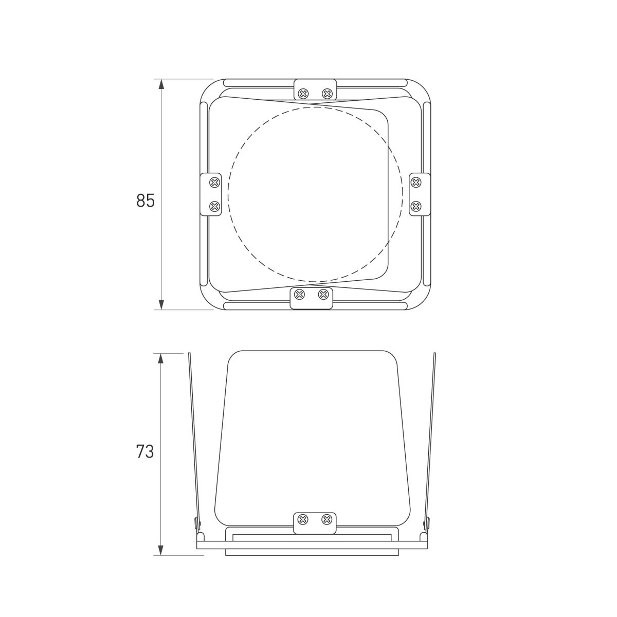 Шторки кашетирующие Arlight LGD-ARTIFACT-BARNDOOR-R65 (WH) (Металл) 057161 в Санкт-Петербурге
