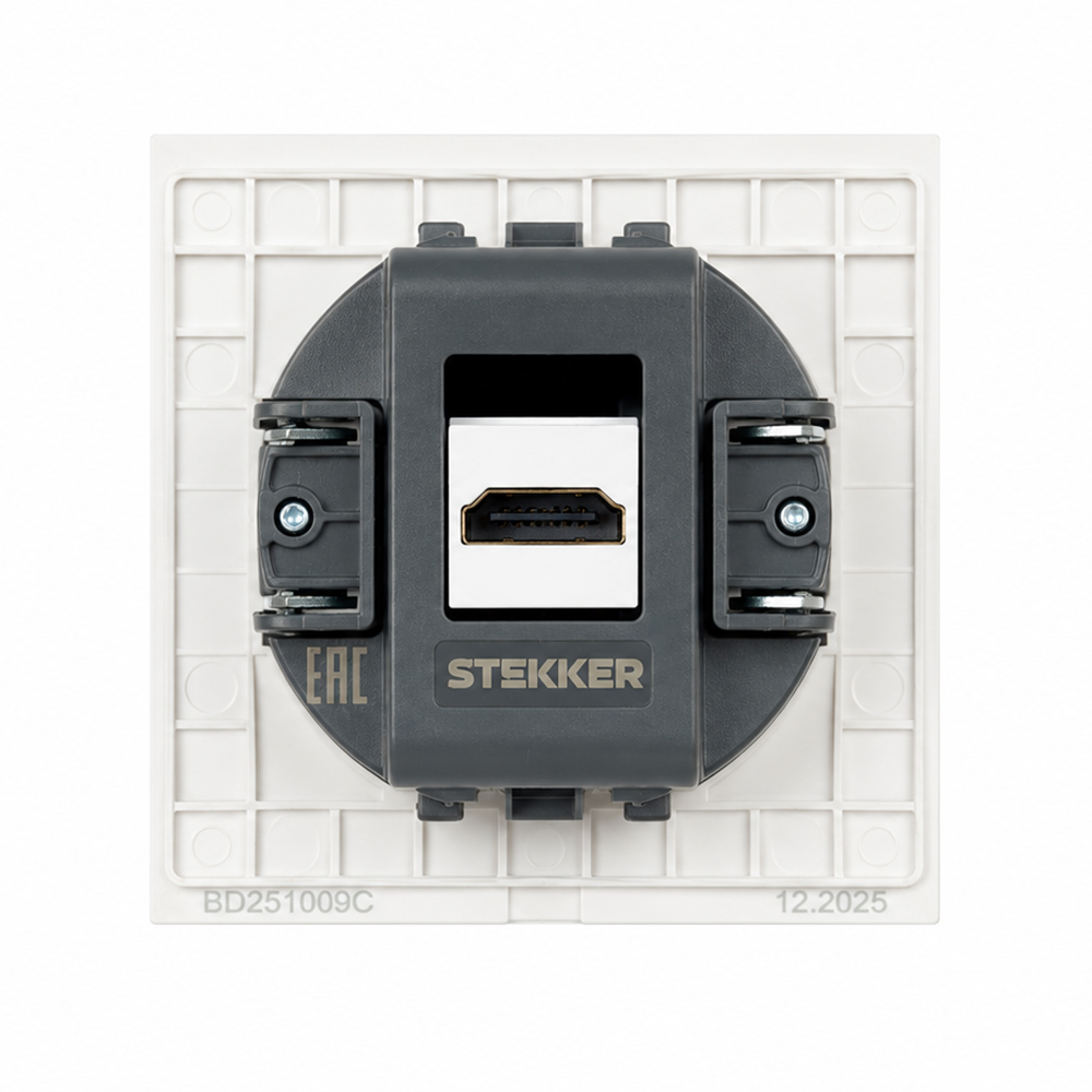 Розетка HDMI 2.0 Type A Stekker Мия RST00-3118-01 белая магнолия 50827 в Санкт-Петербурге