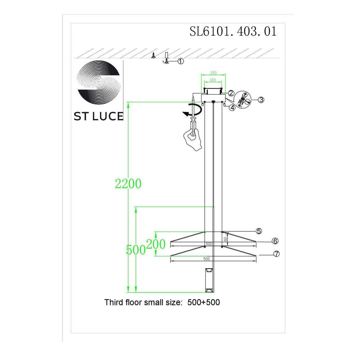 Подвесной светильник ST Luce Isola SL6101.403.01 в Санкт-Петербурге