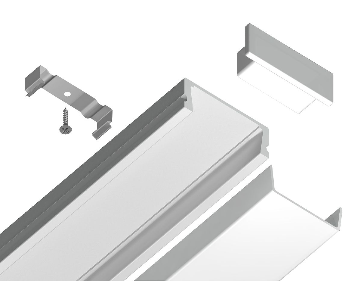 Алюминиевый накладной профиль Ambrella Light Alum Profile GP1700WH в Санкт-Петербурге