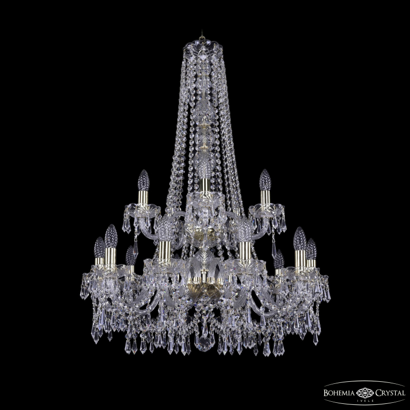 Подвесная люстра Bohemia Ivele Crystal 1403/10+5/240/h-92/2d G в Санкт-Петербурге