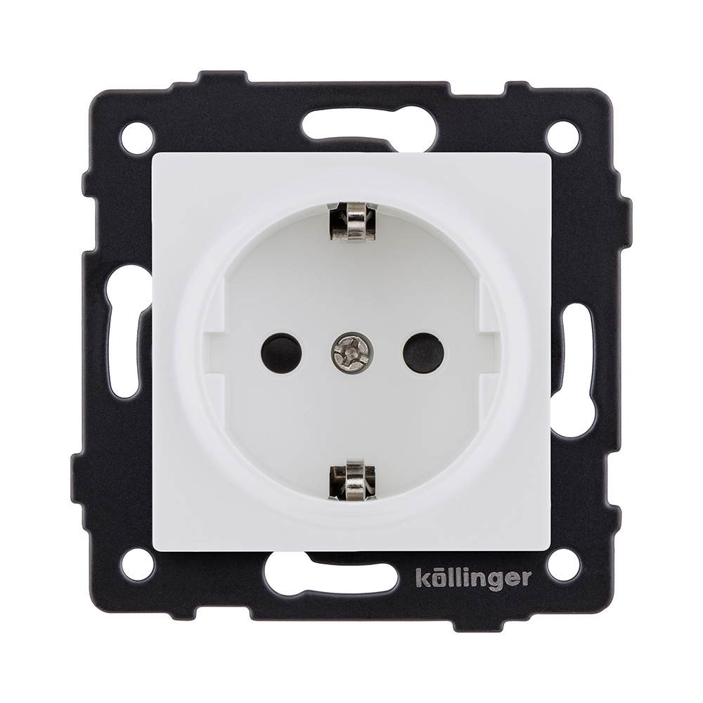 Розетка штепсельная SCHUKO 16A/250 В, белый матовый Kollinger REA-002WM для Aspekt, Eleganz, Reflex в #REGION_NAME_DECLINE_PP#
