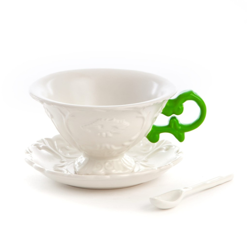 Блюдце с чашкой I-Tea Green Seletti I-Wares 09858 VER в Санкт-Петербурге
