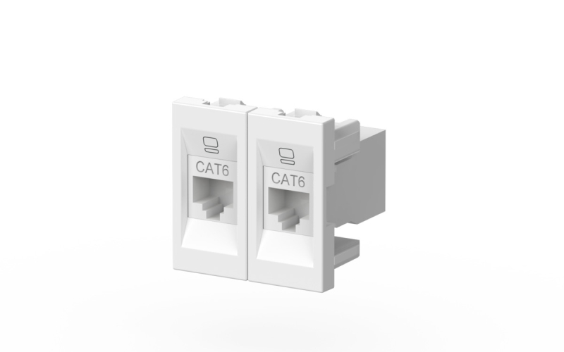 Розетка компьютерная двухместная (Cat 6) ELBI Moda Vox 611-040232-248 в Санкт-Петербурге