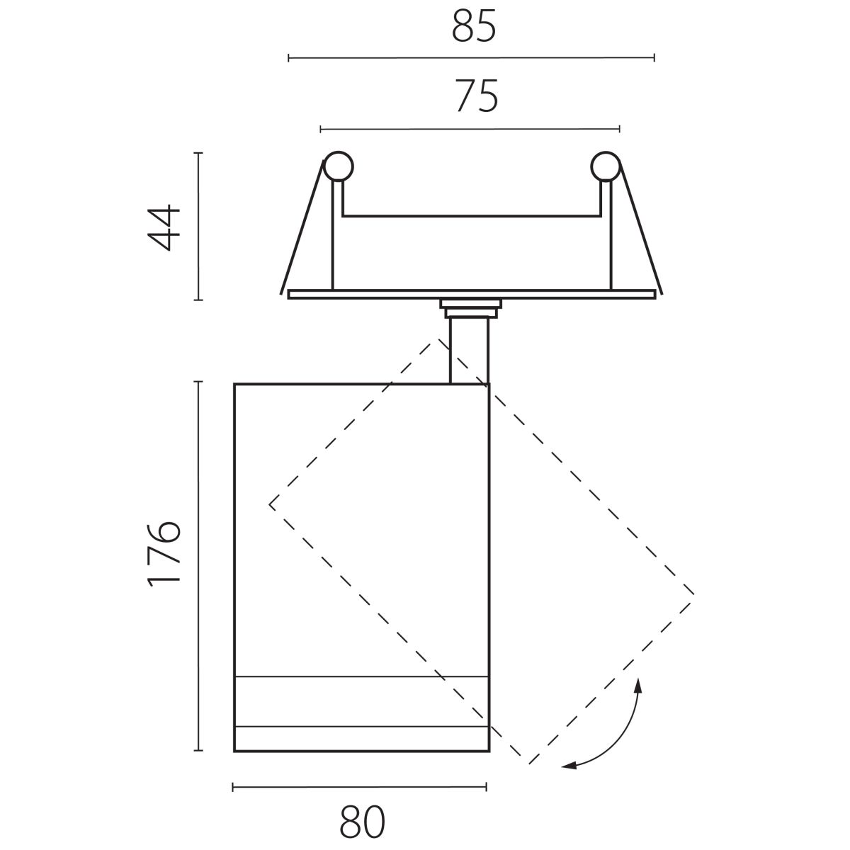 Встраиваемый светильник 20-55G с адаптером Lightstar Canno Pro C4306RS в Санкт-Петербурге