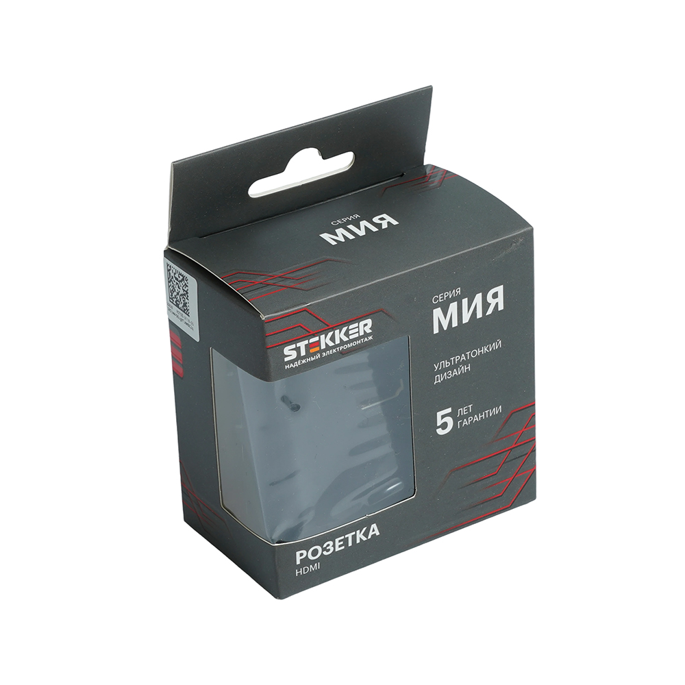 Розетка HDMI 2.0 Type A Stekker Мия RST00-3118-05 черный бархат 50828 в Санкт-Петербурге