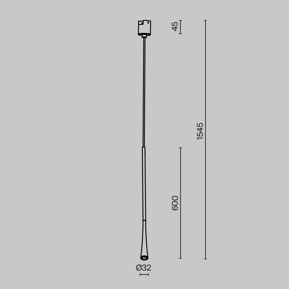 Трековый подвесной магнитный светильник Maytoni Waist TR168-1-7W3K-M-BS в Санкт-Петербурге