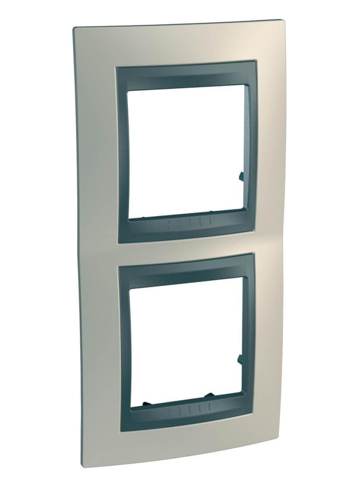 Рамка 2-постовая вертикальная Schneider Electric Unica Top MGU66.004V.295 в Санкт-Петербурге