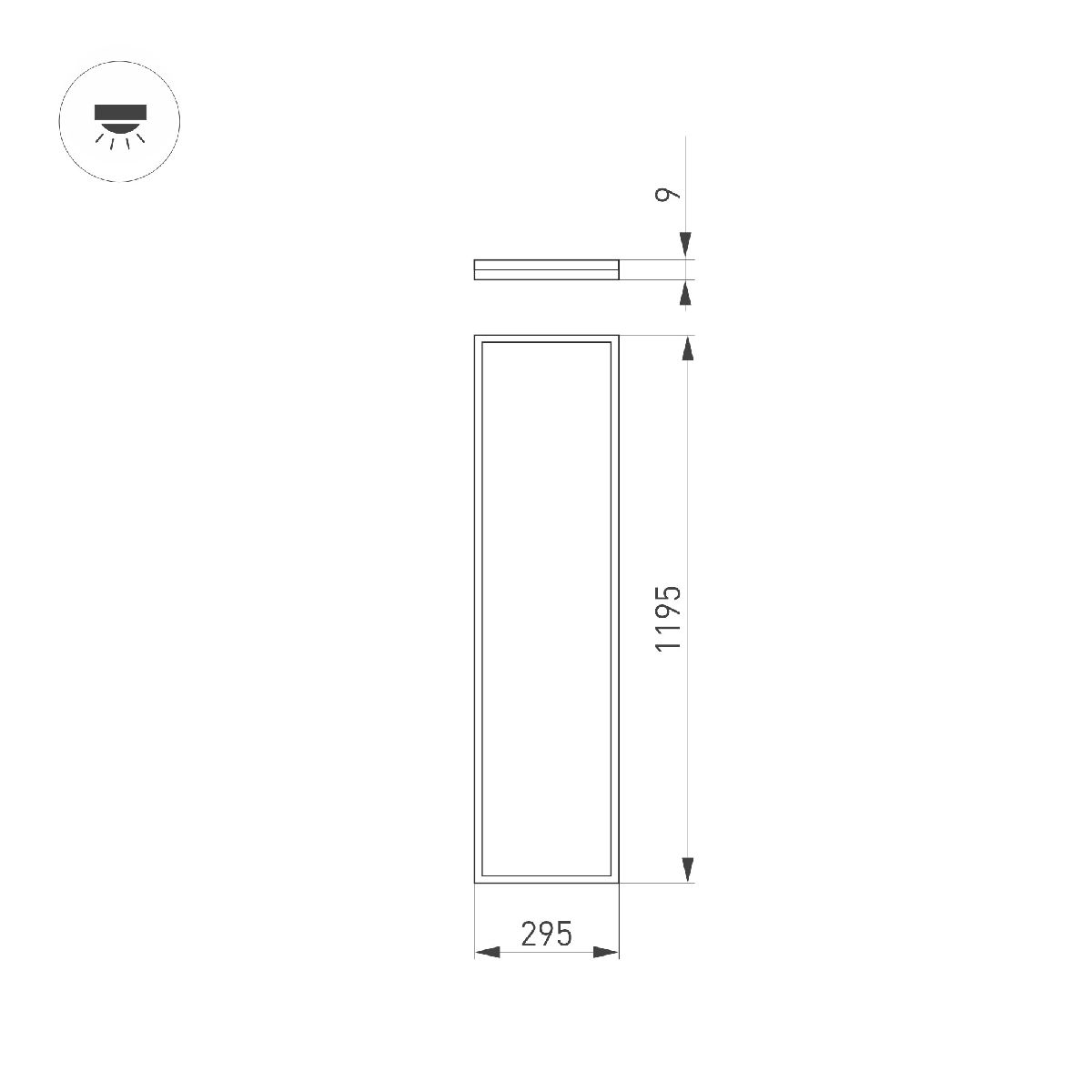 Светодиодная панель Arlight DL-INTENSO-S300x1200-40W White6000 (WH, 120 deg, CRI90, 230V) 043555 в Санкт-Петербурге