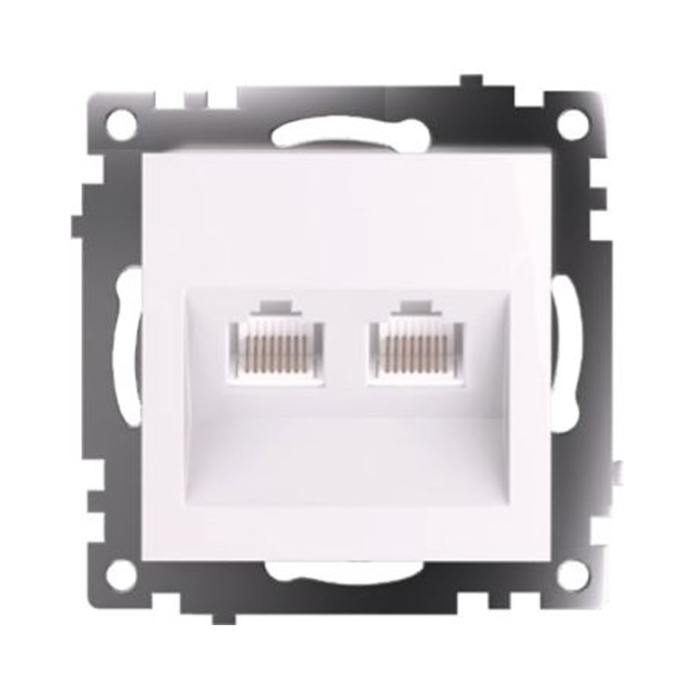 Розетка компьютерная 2-местная RJ-45 Stekker Катрин GLS00-7109-01 50003 в Санкт-Петербурге